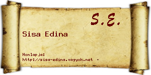 Sisa Edina névjegykártya